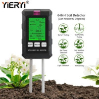 Аналізатор ґрунту 6 в 1 YiERYI YR371 (pH, температура, засоленість, вологість ґрунту та повітря)