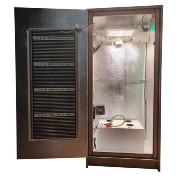 Гроубокс Medium Grow Box стелс Quantum Board 120W з автообігрівом і установкою DWC для вирощування рослин