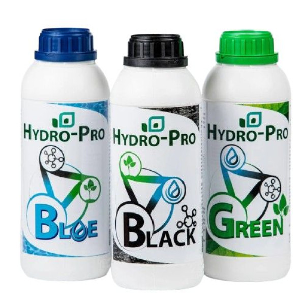 Комплект мінеральних добрив Hydro-Pro 250 мл: трикомпонентна система для росту і цвітіння.