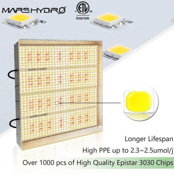 LED лампа Mars Hydro TS 3000 Indoor Sunlike Spectrum с ИК, замена 800W HPS LED лампа Mars Hydro TS 3000 Indoor Sunlike Spectrum с ИК, замена 800W HPS