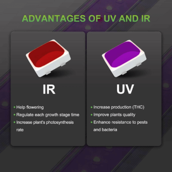 Лампа для додаткового освітлення UV & IR Mars Hydro UR45 LED — фітолампа для росту рослин