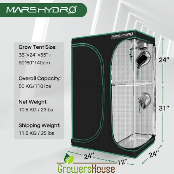 Гроубокс Mars Hydro 2-in-1 90X60X140 cm
