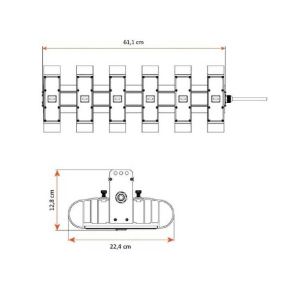 LED светильник Shuttle 6 Dimmable Silver Prima Klima 240W
