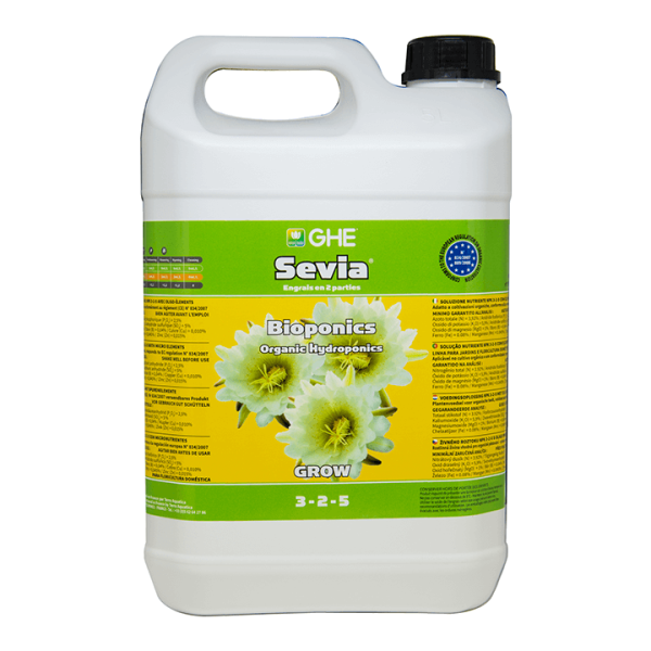 Органическое удобрение Terra Aquatica Sevia Bioponics Grow (GHE BioSevia Grow) 5л – натуральное удобрение для активного роста растений