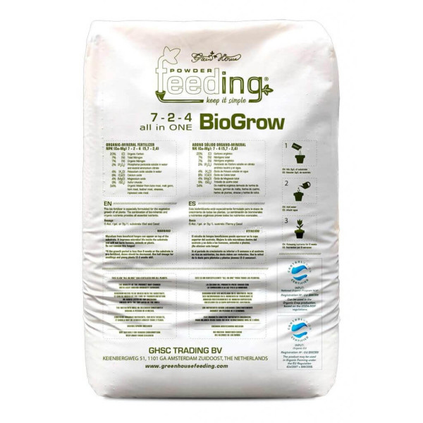 Органическое удобрение Powder feeding BioGrow 25 кг – эффективное питание для здорового роста растений