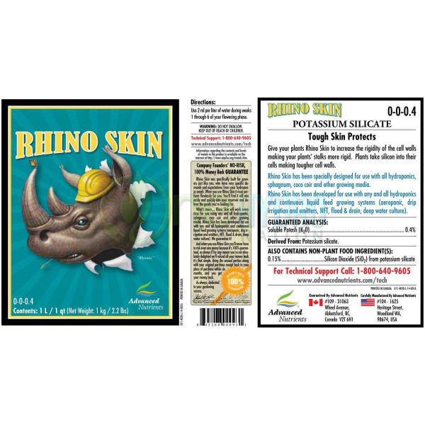 Rhino Skin 1л: добавка з кремнієм для зміцнення клітинних стінок рослин.