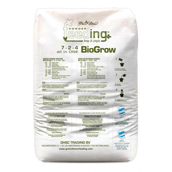 Органічне добриво Powder feeding BioGrow 25 кг – ефективне живлення для здорового росту рослин