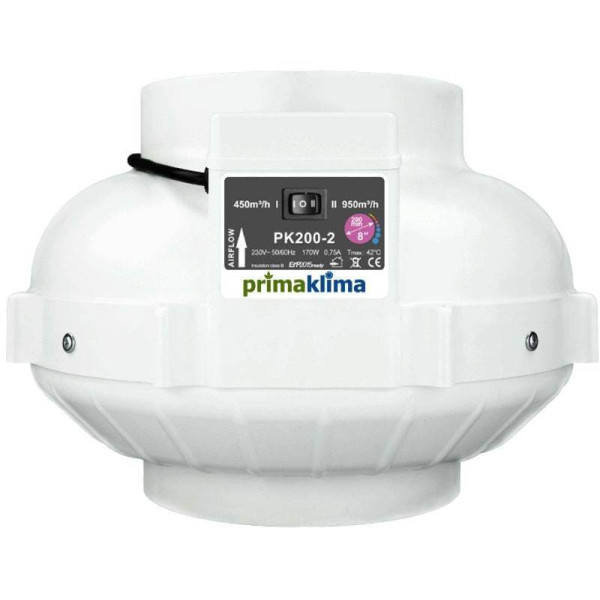 Вентилятор PK 200-2 швидкість 950 куб Prima Klima