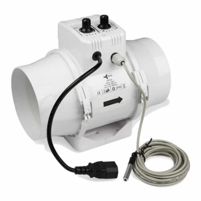 Вентилятор Ventilution 100/187m3/h 100 mm с регул. оборотов и темп. 2 скорости