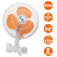 Вентилятор для обдува Cornwall Electronics 20W 2SPEED Clip Oscillating Fan