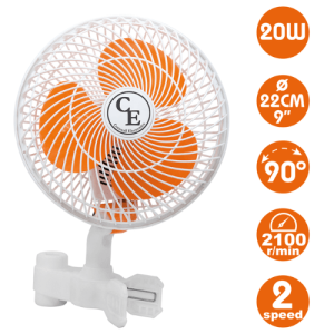 Вентилятор для обдува Cornwall Electronics 20W 2SPEED Clip Oscillating Fan