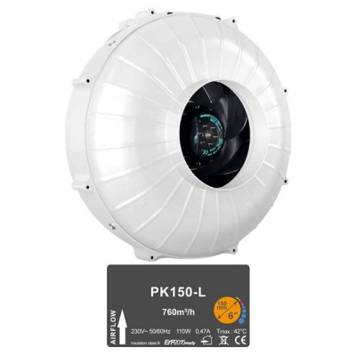Вентилятор PK 150-L 1 скорость 760 куб Prima Klima